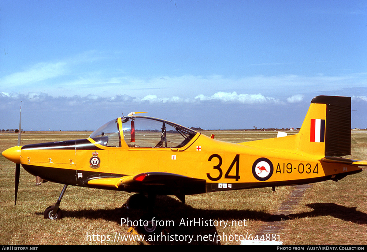 Aircraft Photo of A19-034 | New Zealand CT-4A Airtrainer | Australia - Air Force | AirHistory.net #644881