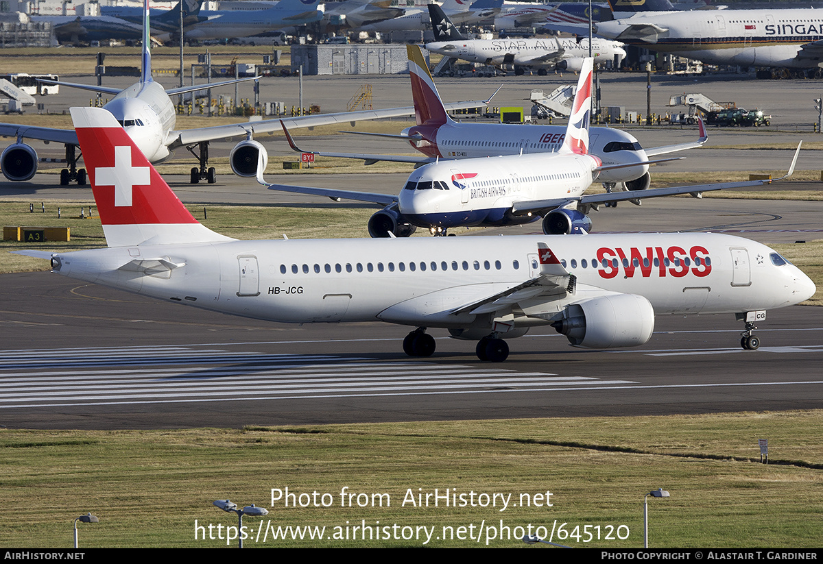 Aircraft Photo of HB-JCG | Bombardier CSeries CS300 (BD-500-1A11) | Swiss International Air Lines | AirHistory.net #645120