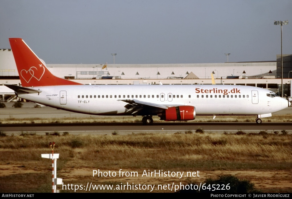 Aircraft Photo of TF-ELY | Boeing 737-4Q8 | Sterling European Airlines | AirHistory.net #645226