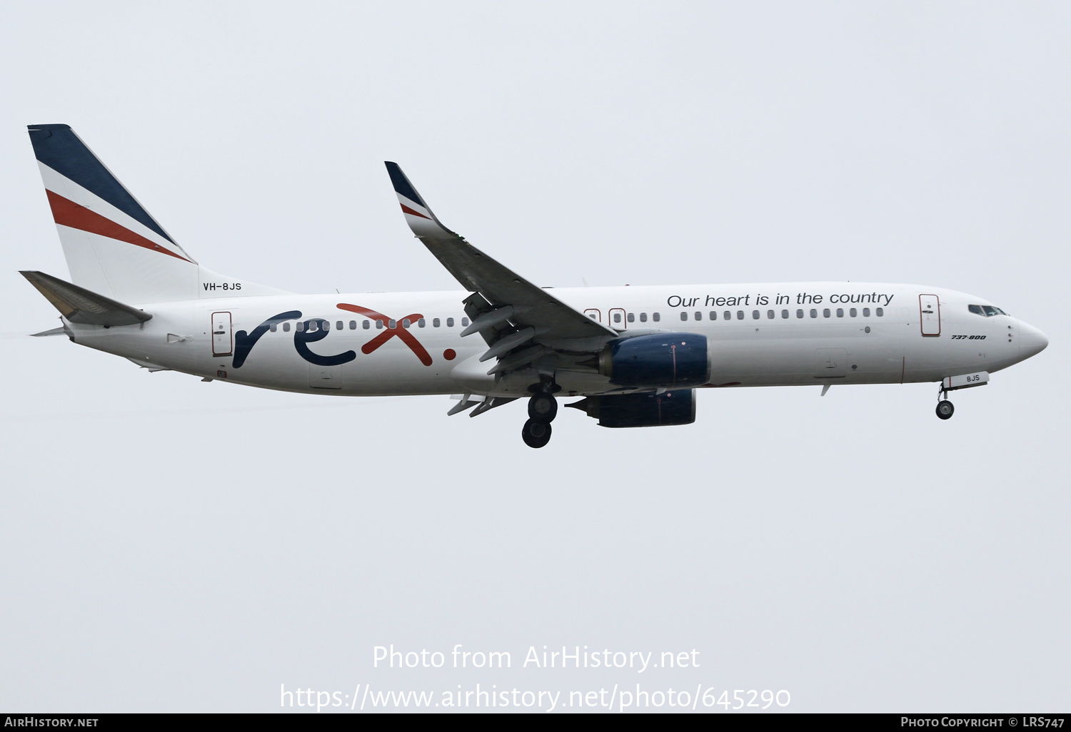 Aircraft Photo of VH-8JS | Boeing 737-8SA | REX - Regional Express | AirHistory.net #645290