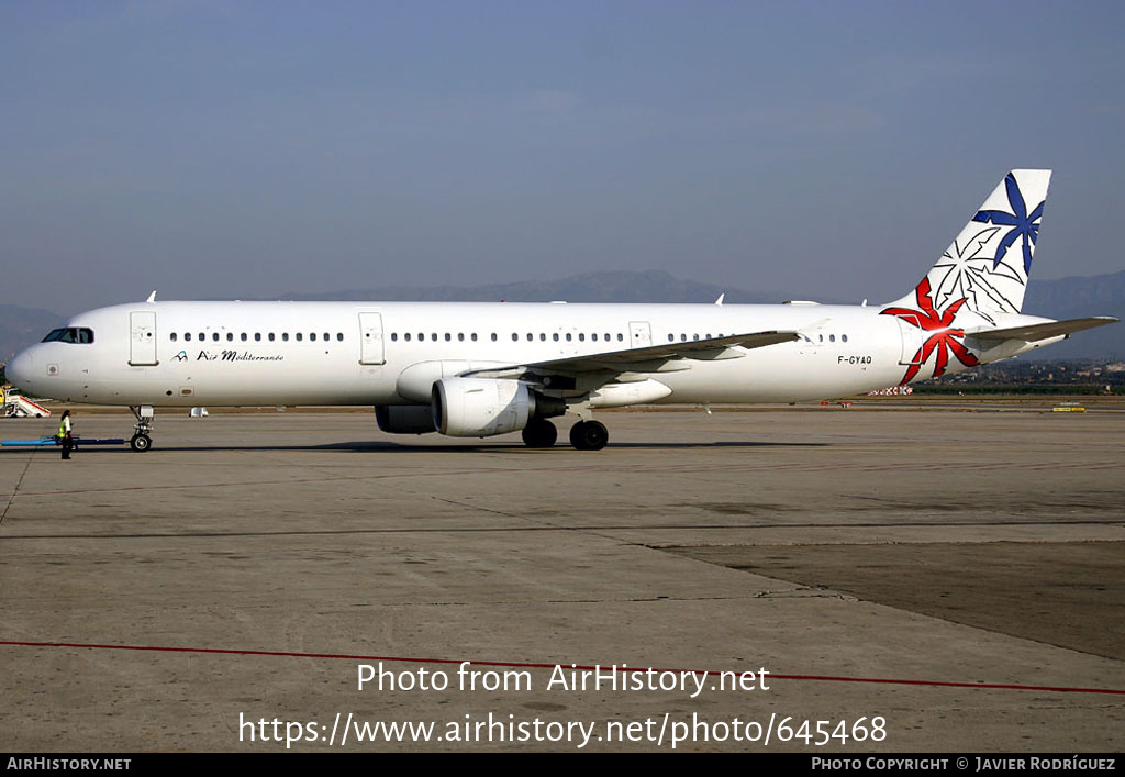 Aircraft Photo of F-GYAQ | Airbus A321-211 | Air Méditerranée | AirHistory.net #645468