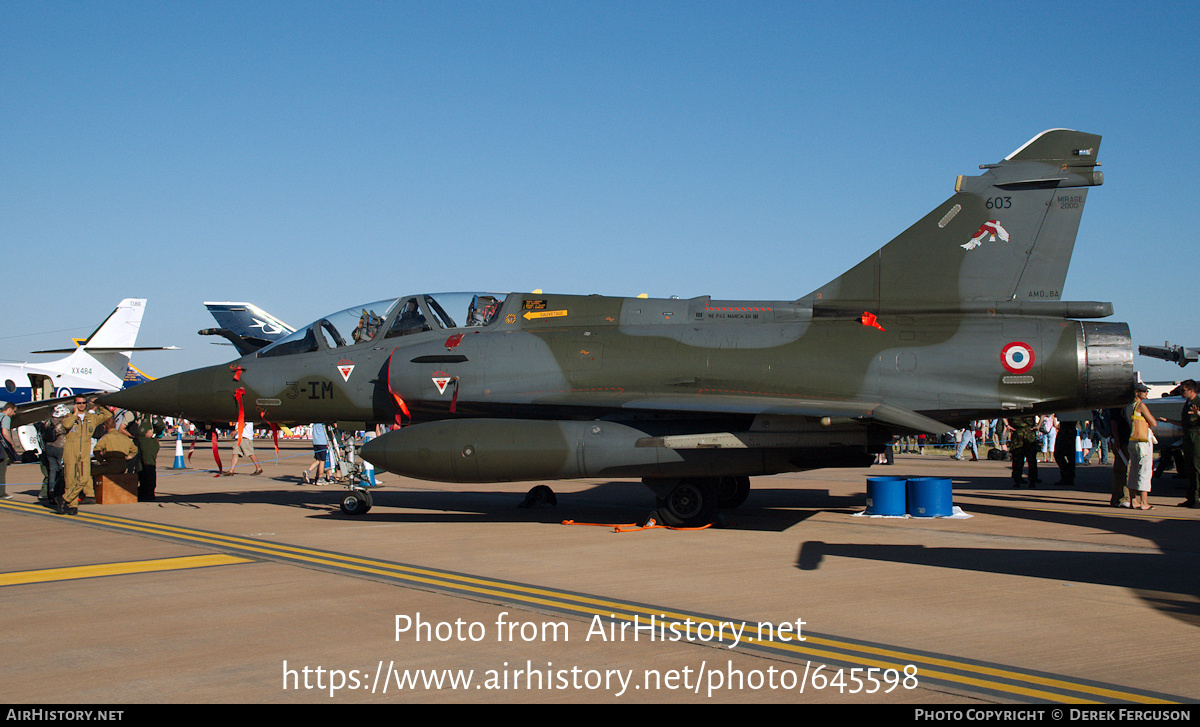 Aircraft Photo of 603 | Dassault Mirage 2000D | France - Air Force | AirHistory.net #645598