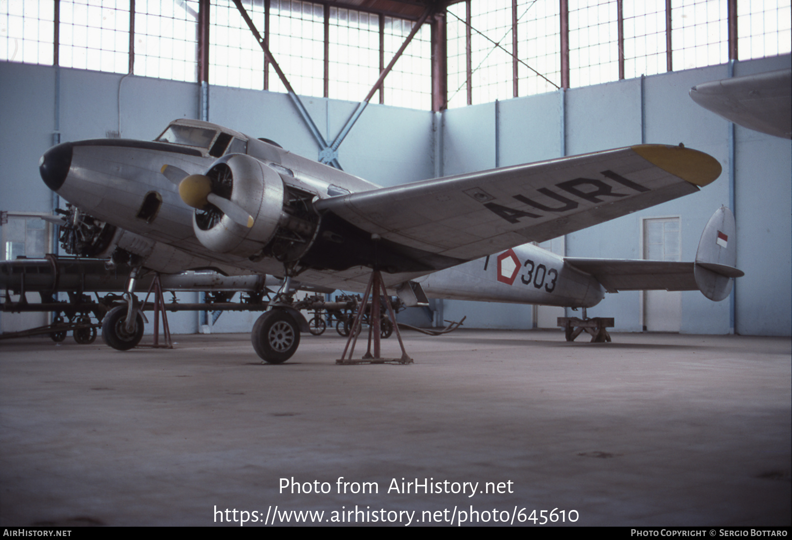 Aircraft Photo of T-303 | Lockheed 12-26 Electra Junior | Indonesia - Air Force | AirHistory.net #645610