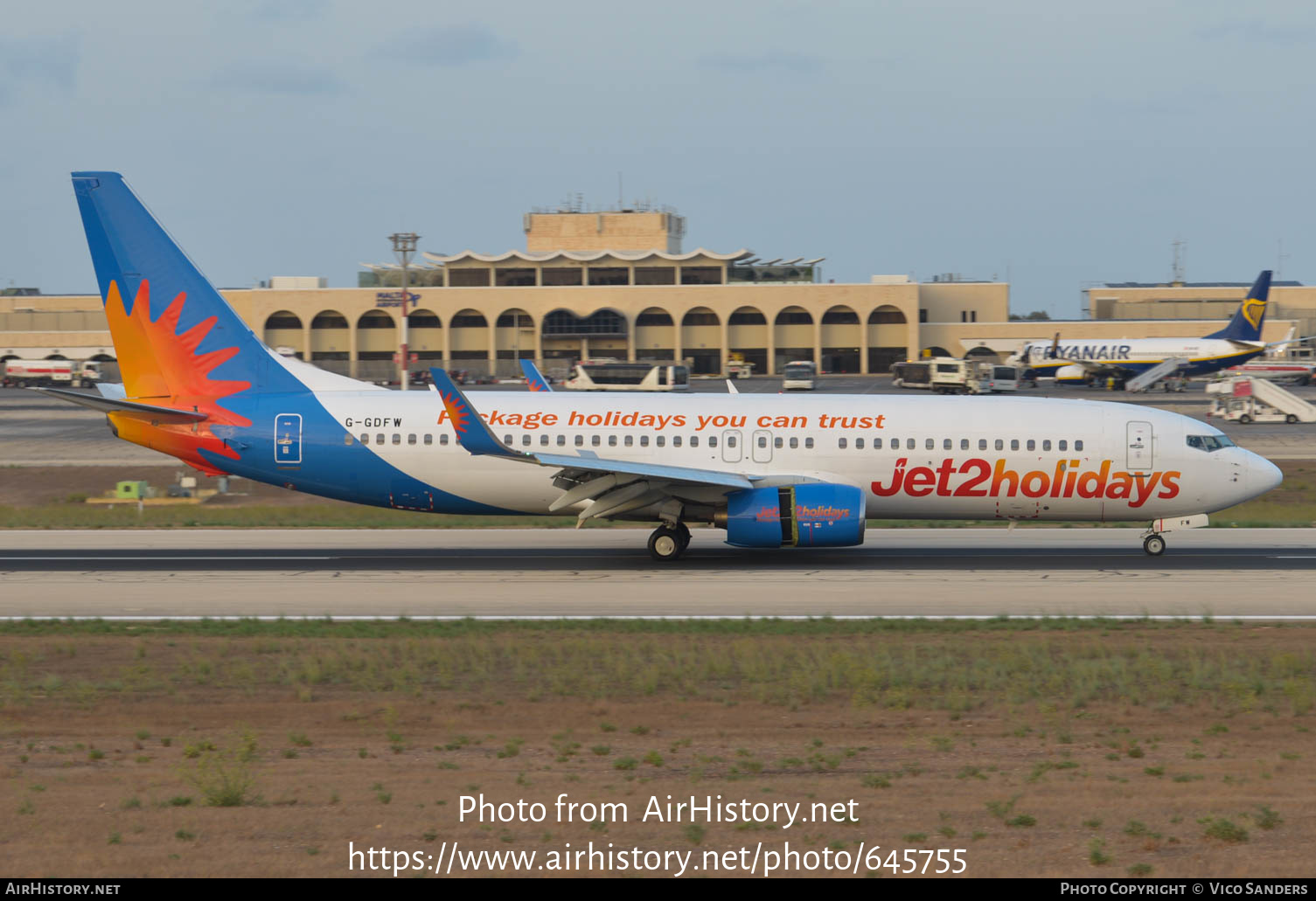 Aircraft Photo of G-GDFW | Boeing 737-8K5 | Jet2 Holidays | AirHistory.net #645755