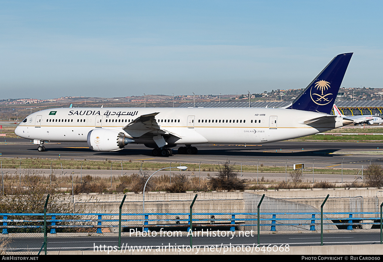 Aircraft Photo of HZ-ARB | Boeing 787-9 Dreamliner | Saudia - Saudi Arabian Airlines | AirHistory.net #646068