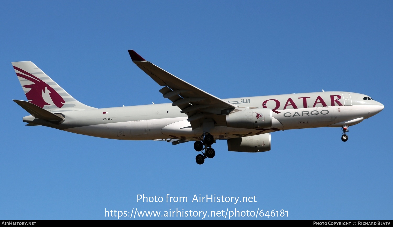 Aircraft Photo of A7-AFJ | Airbus A330-243F | Qatar Airways Cargo | AirHistory.net #646181