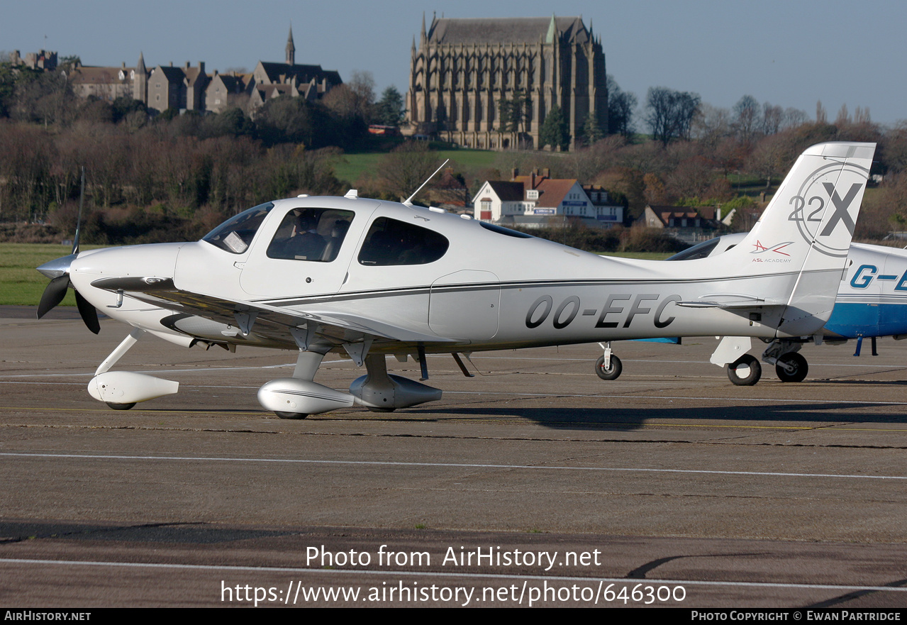 Aircraft Photo of OO-EFC | Cirrus SR-22 G3-X | ASL Academy | AirHistory.net #646300