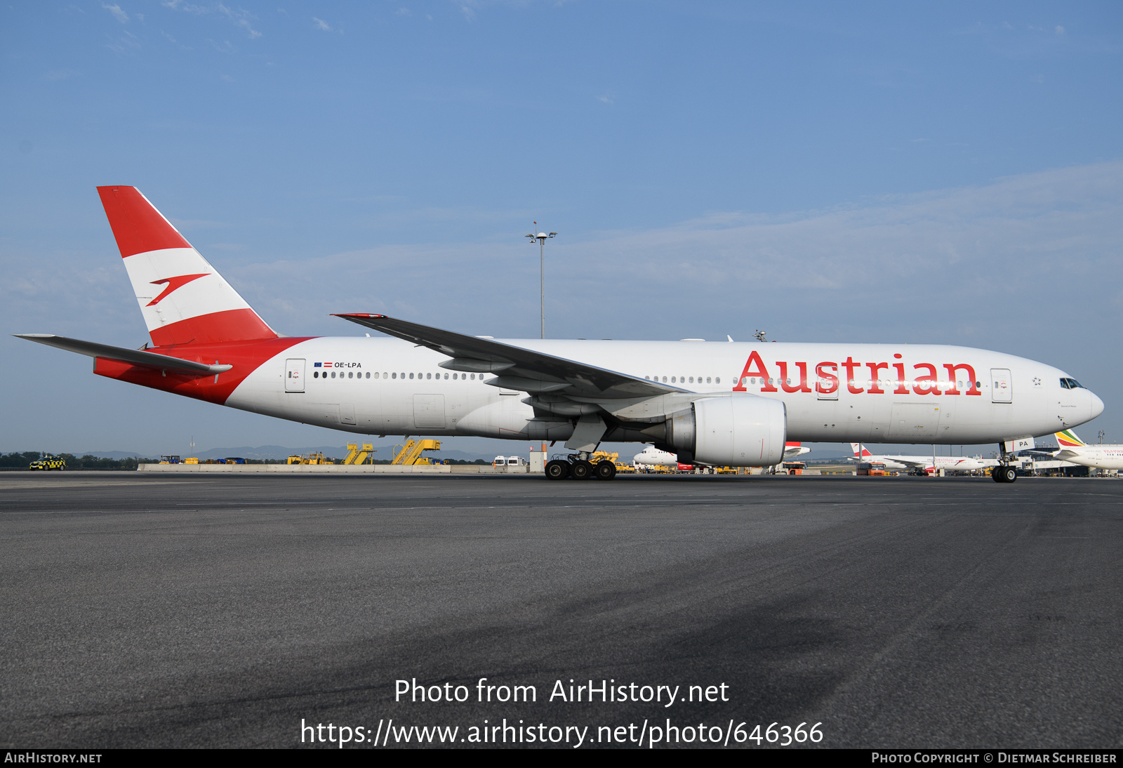 Aircraft Photo of OE-LPA | Boeing 777-2Z9/ER | Austrian Airlines | AirHistory.net #646366