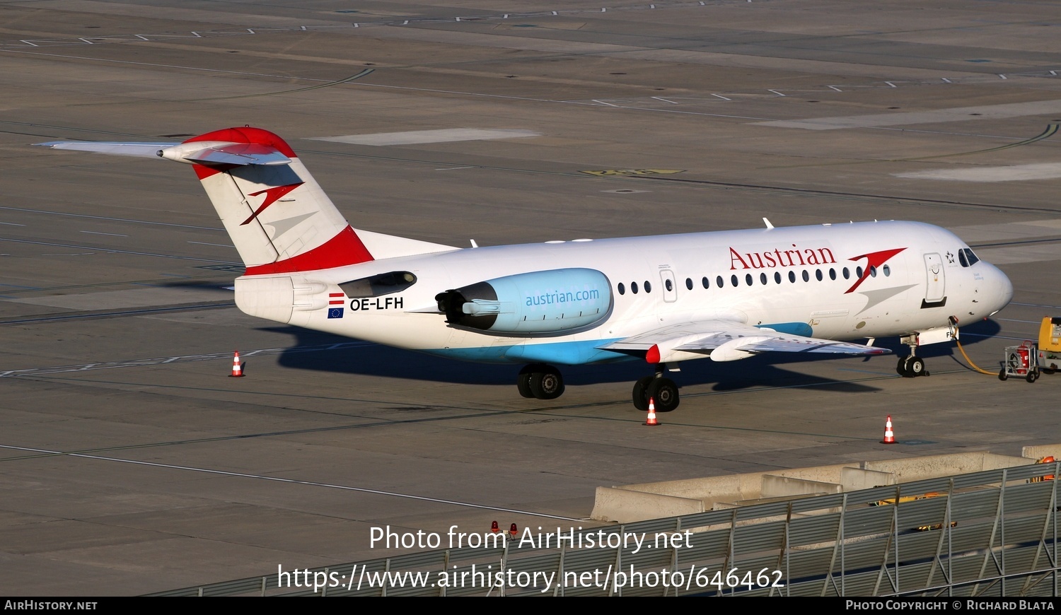 Aircraft Photo of OE-LFH | Fokker 70 (F28-0070) | Austrian Airlines | AirHistory.net #646462