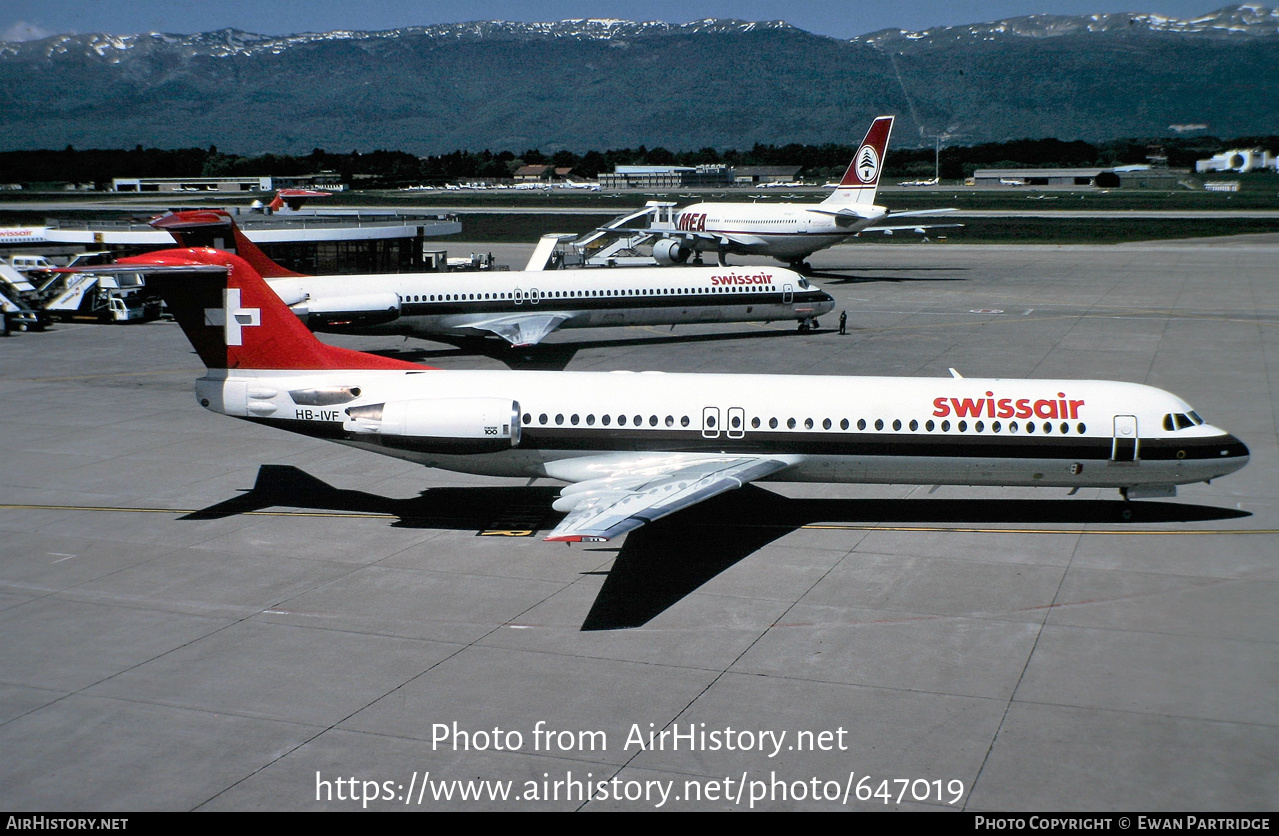 Aircraft Photo of HB-IVF | Fokker 100 (F28-0100) | Swissair | AirHistory.net #647019