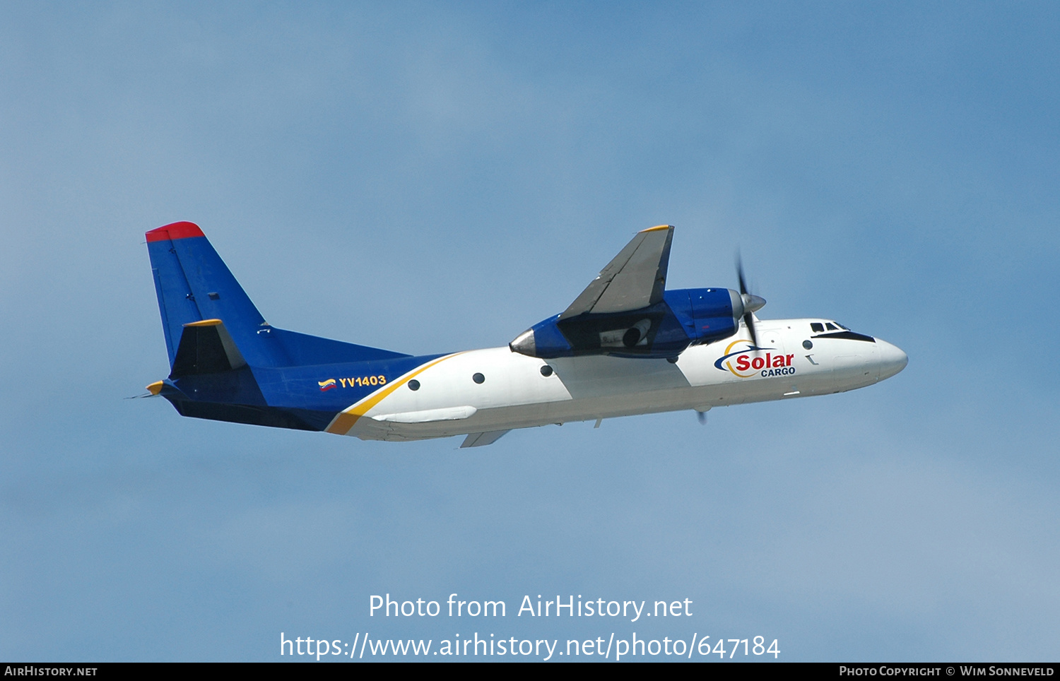 Aircraft Photo of YV1403 | Antonov An-26 | Solar Cargo | AirHistory.net #647184