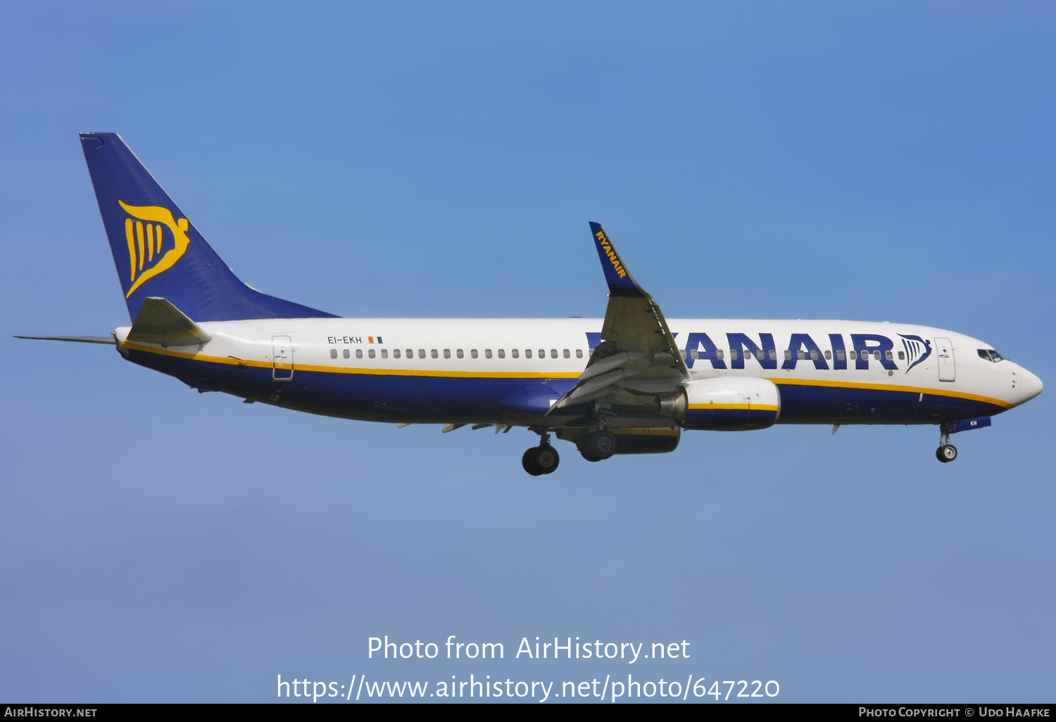 Aircraft Photo of EI-EKH | Boeing 737-8AS | Ryanair | AirHistory.net #647220