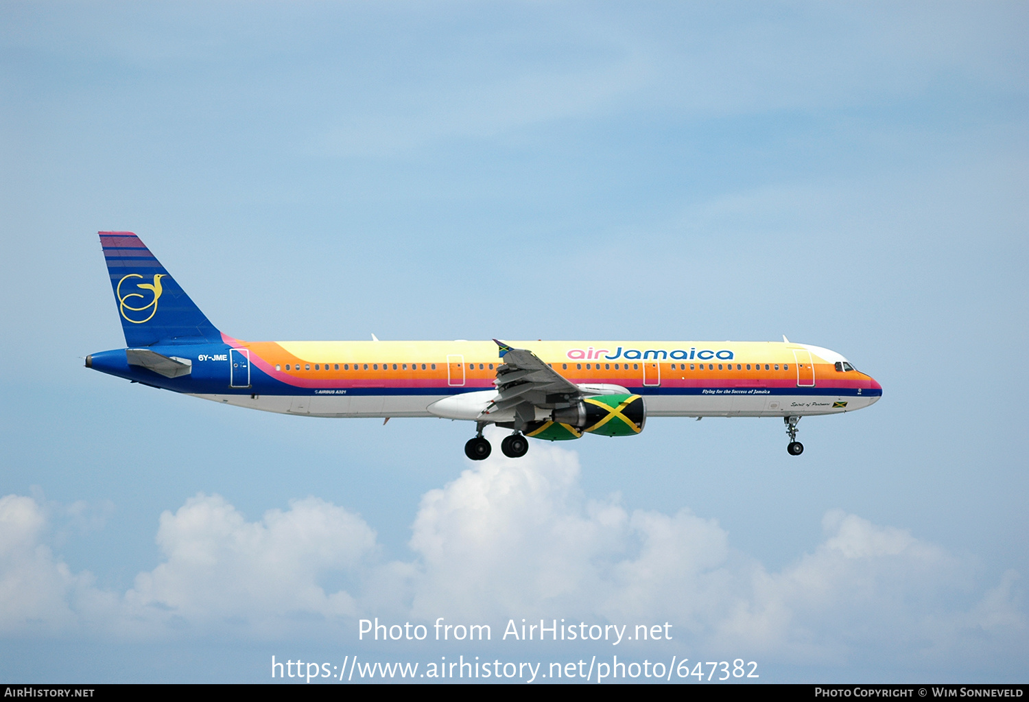 Aircraft Photo of 6Y-JME | Airbus A321-211 | Air Jamaica | AirHistory.net #647382