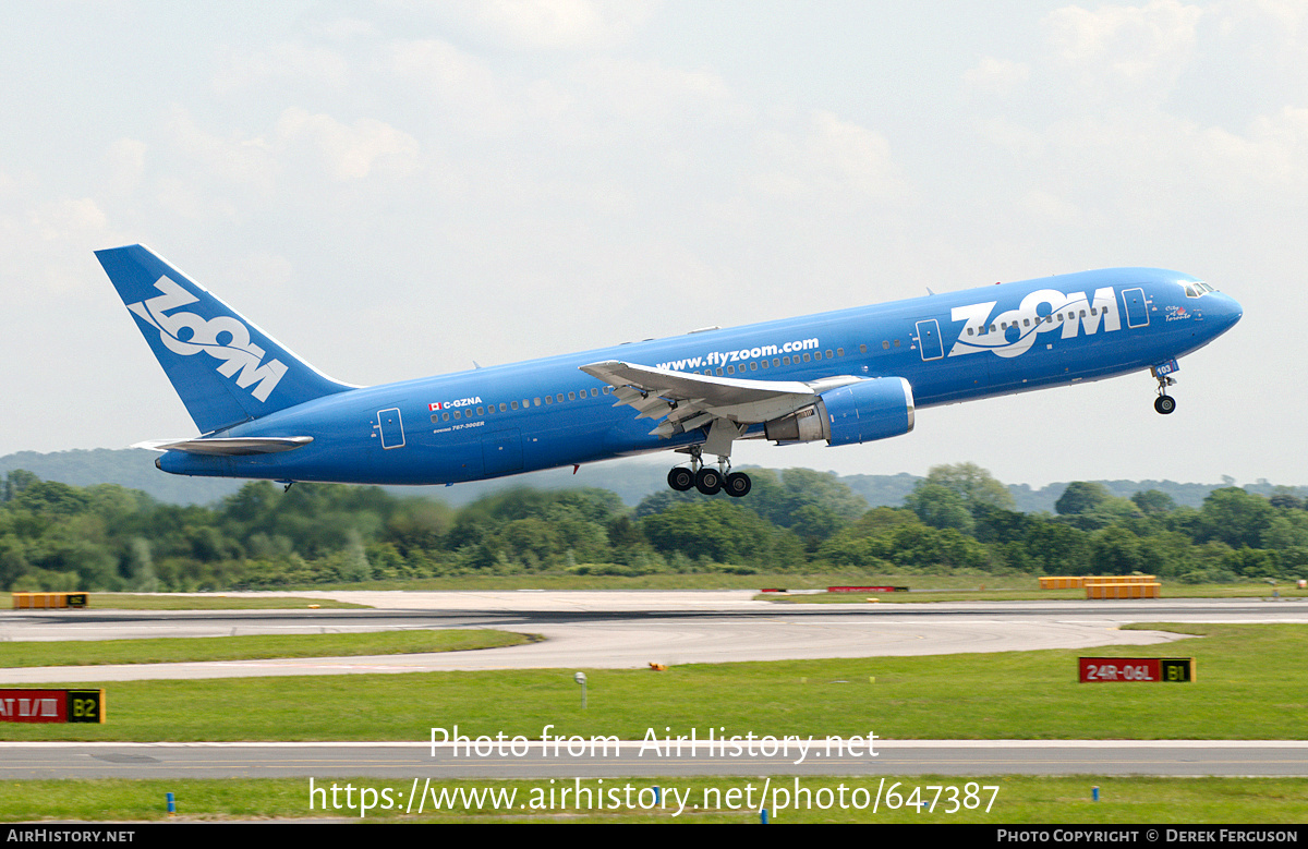 Aircraft Photo of C-GZNA | Boeing 767-306/ER | Zoom Airlines | AirHistory.net #647387