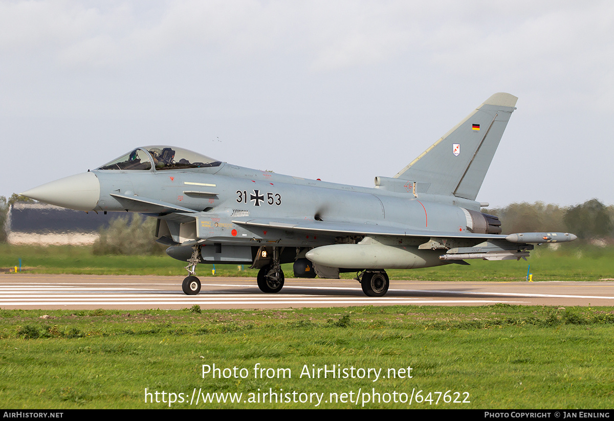 Aircraft Photo of 3153 | Eurofighter EF-2000 Typhoon S | Germany - Air Force | AirHistory.net #647622