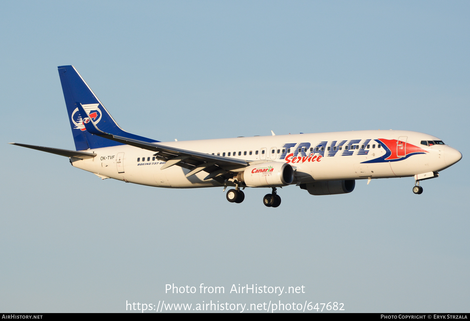 Aircraft Photo of OK-TVF | Boeing 737-8FH | Travel Service | AirHistory.net #647682