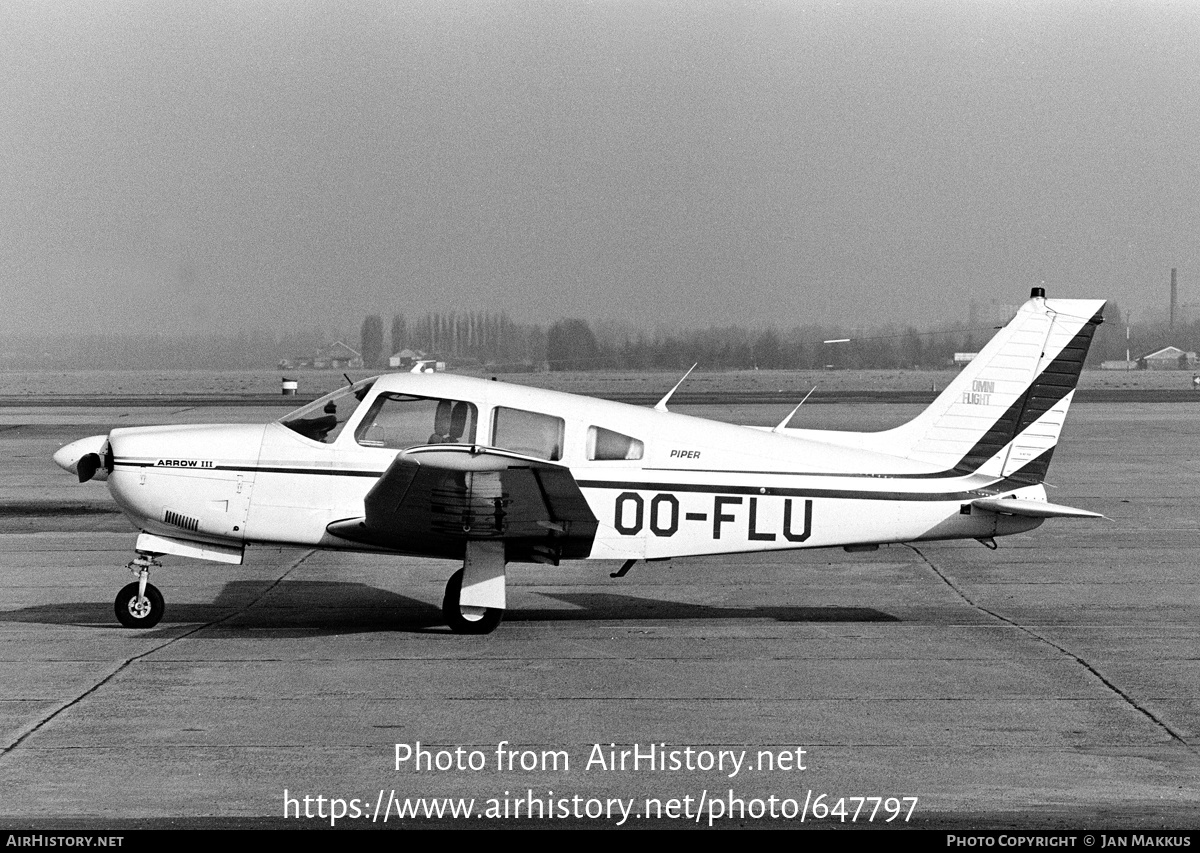 Aircraft Photo of OO-FLU | Piper PA-28R-201 Cherokee Arrow III | Omni Flight | AirHistory.net #647797