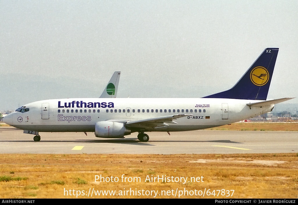 Aircraft Photo of D-ABXZ | Boeing 737-330 | Lufthansa Express | AirHistory.net #647837