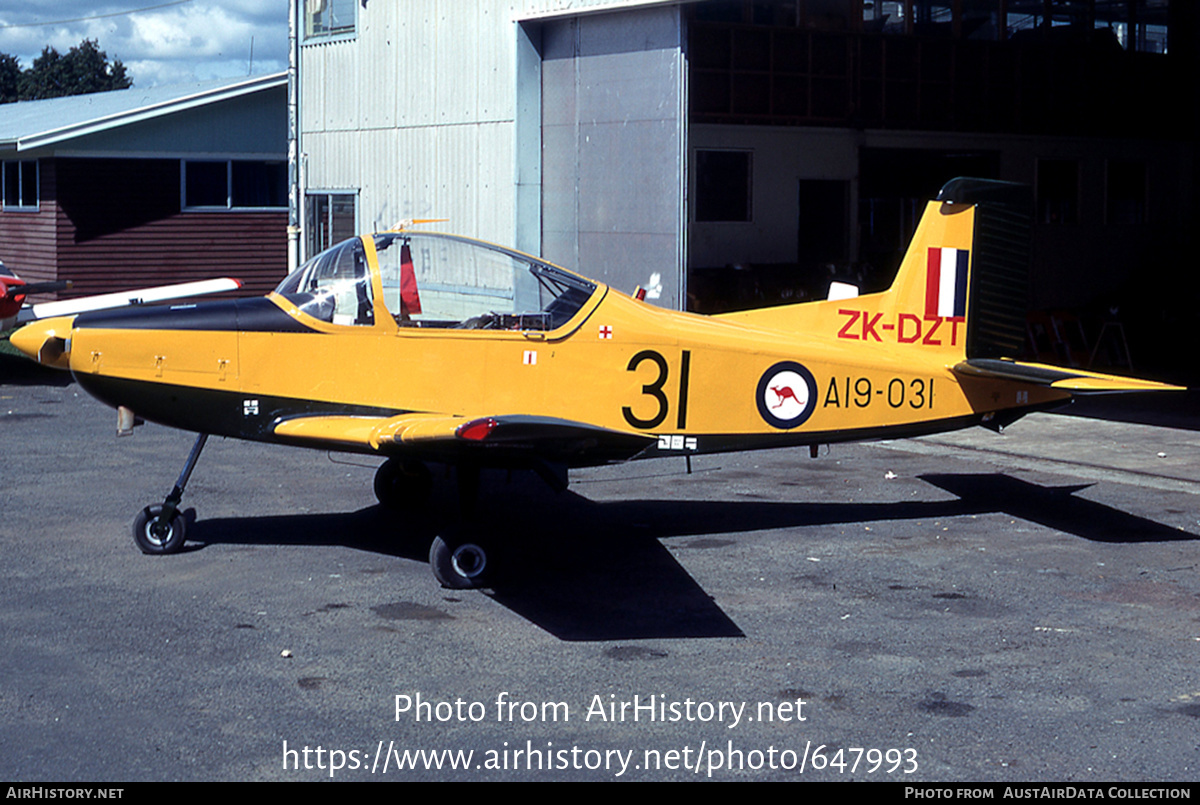 Aircraft Photo of ZK-DZT / A19-031 | New Zealand CT-4A Airtrainer | Australia - Air Force | AirHistory.net #647993