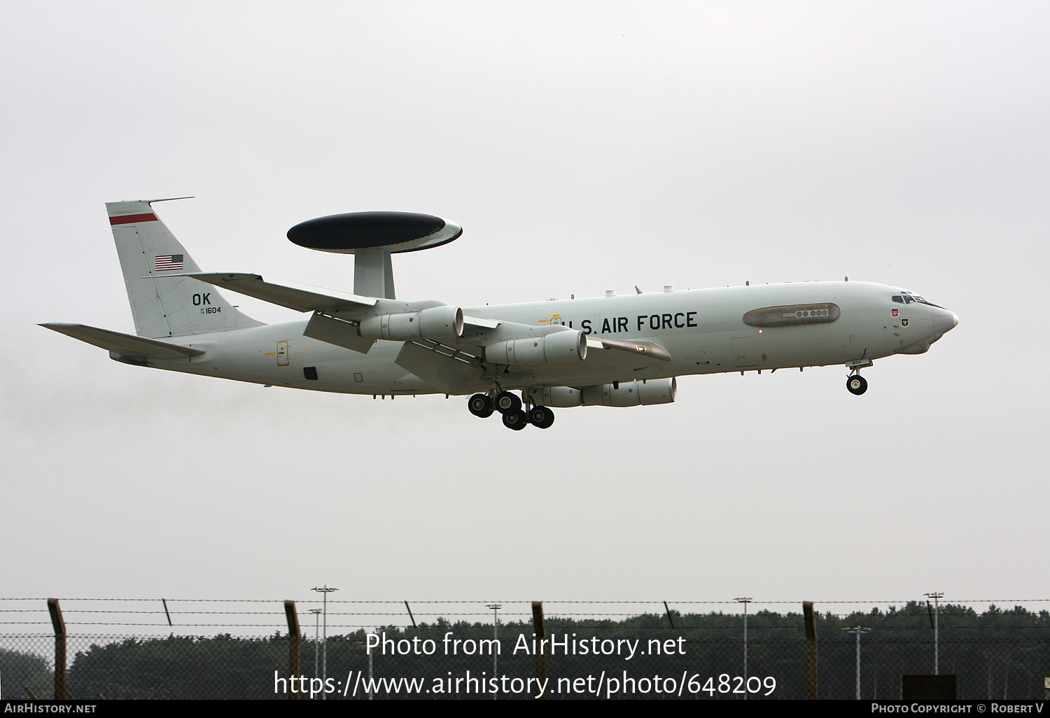 Aircraft Photo of 76-1604 / AF76-1604 | Boeing E-3A Sentry | USA - Air Force | AirHistory.net #648209