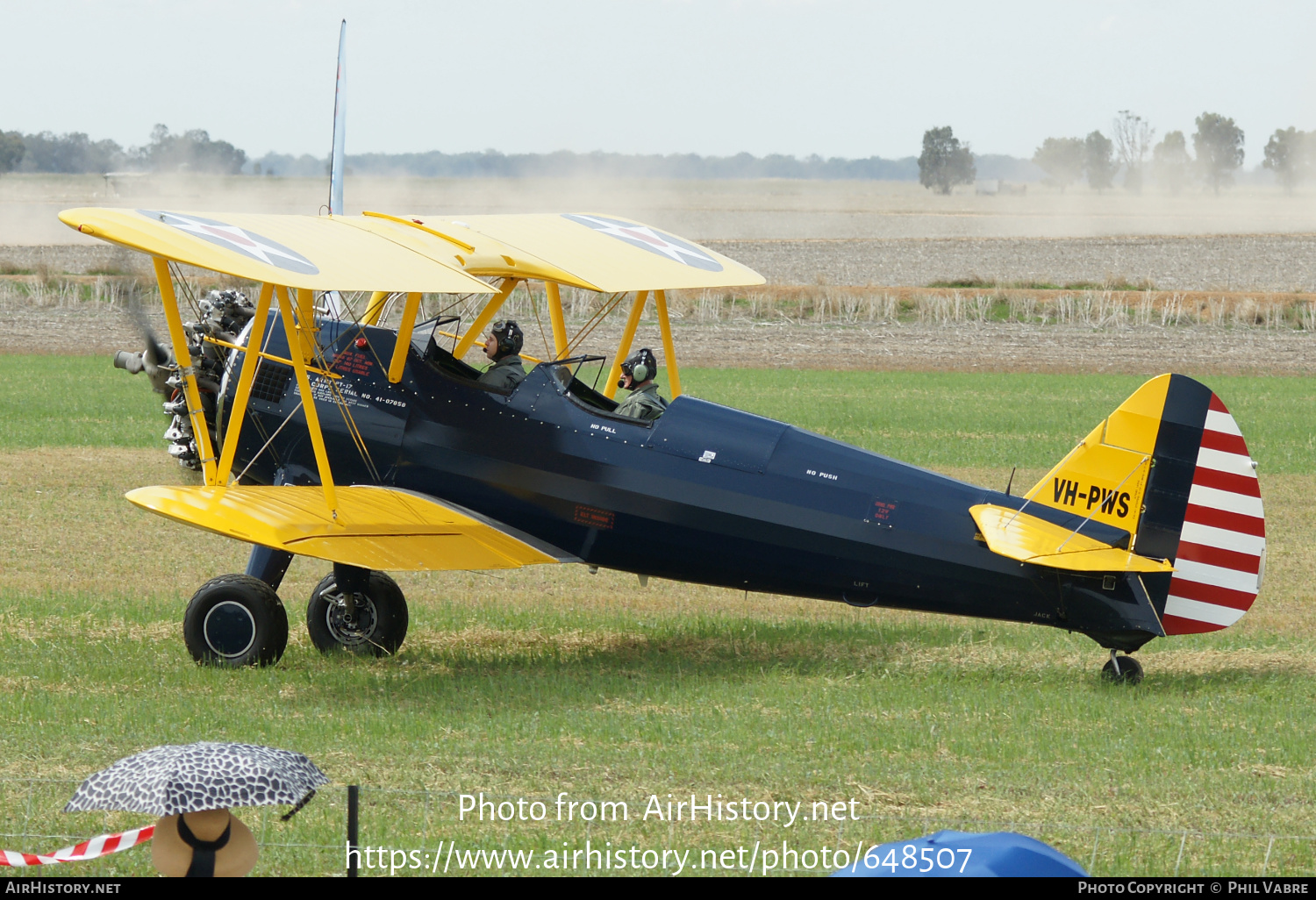 Aircraft Photo of VH-PWS | Boeing B75N1 Stearman | USA - Air Force | AirHistory.net #648507