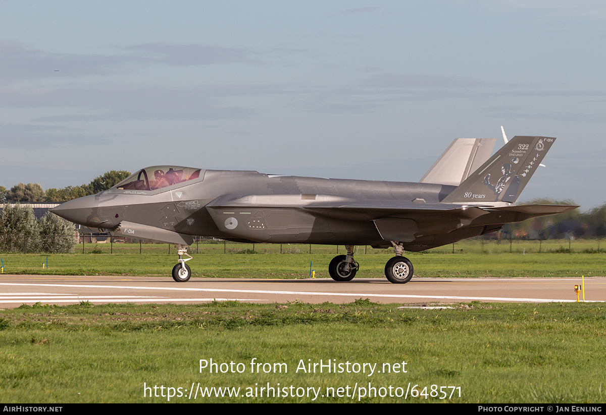 Aircraft Photo of F-014 | Lockheed Martin F-35A Lightning II | Netherlands - Air Force | AirHistory.net #648571