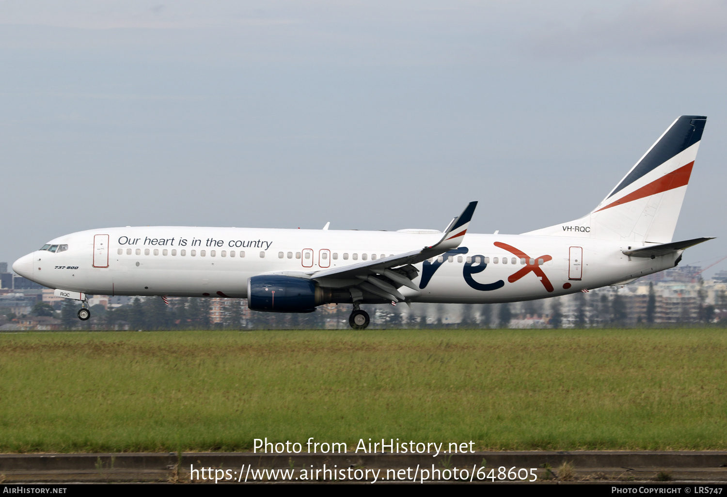 Aircraft Photo of VH-RQC | Boeing 737-8FE | REX - Regional Express | AirHistory.net #648605