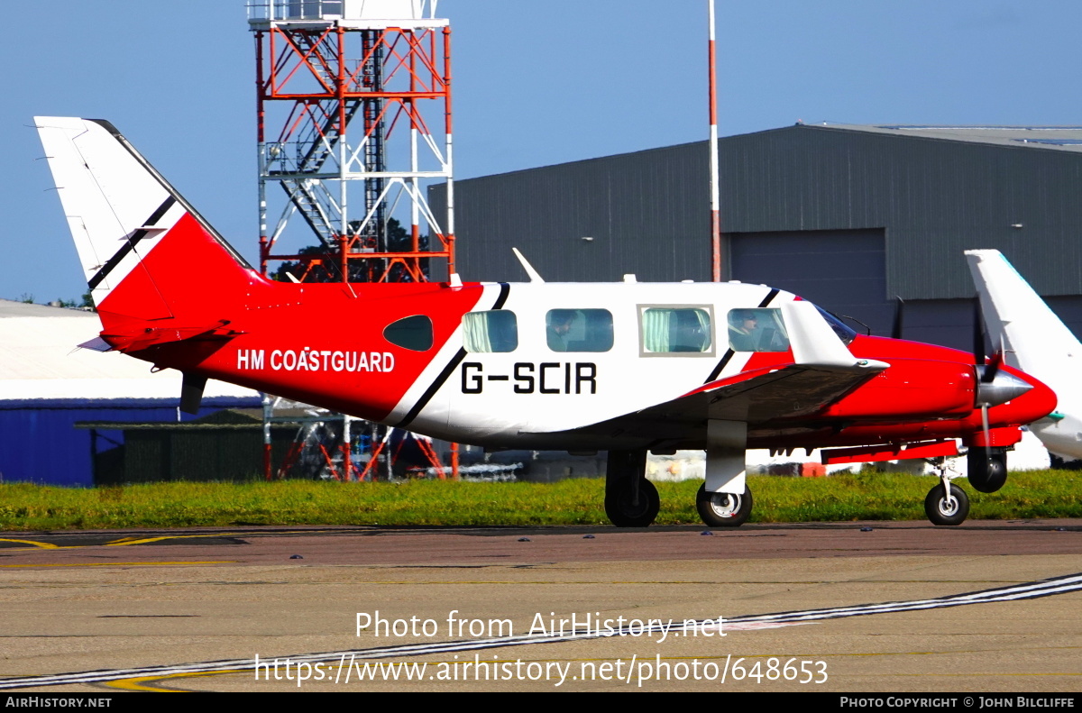 Aircraft Photo of G-SCIR | Piper PA-31-310 Navajo C/Colemill Panther Navajo | HM Coastguard | AirHistory.net #648653