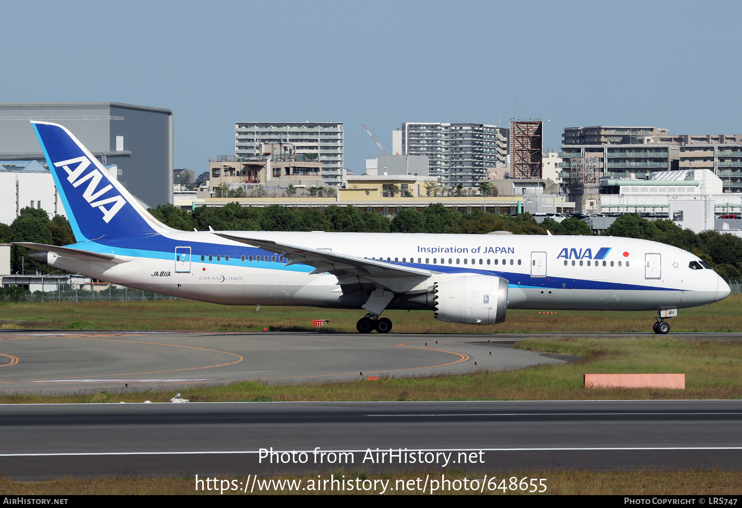 Aircraft Photo of JA811A | Boeing 787-8 Dreamliner | All Nippon Airways - ANA | AirHistory.net #648655