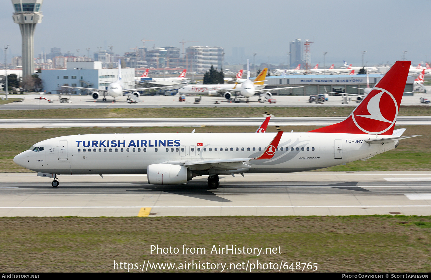 Aircraft Photo of TC-JHV | Boeing 737-8F2 | Turkish Airlines | AirHistory.net #648765