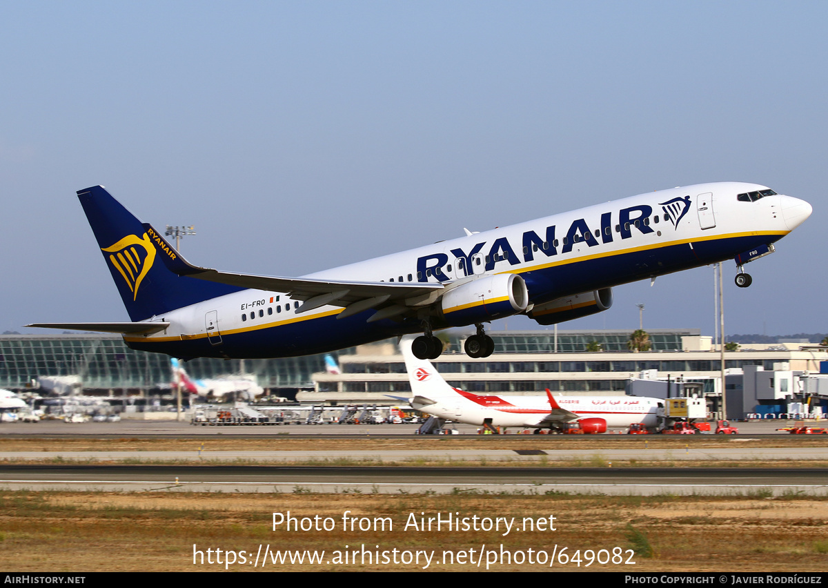 Aircraft Photo of EI-FRO | Boeing 737-8AS | Ryanair | AirHistory.net #649082