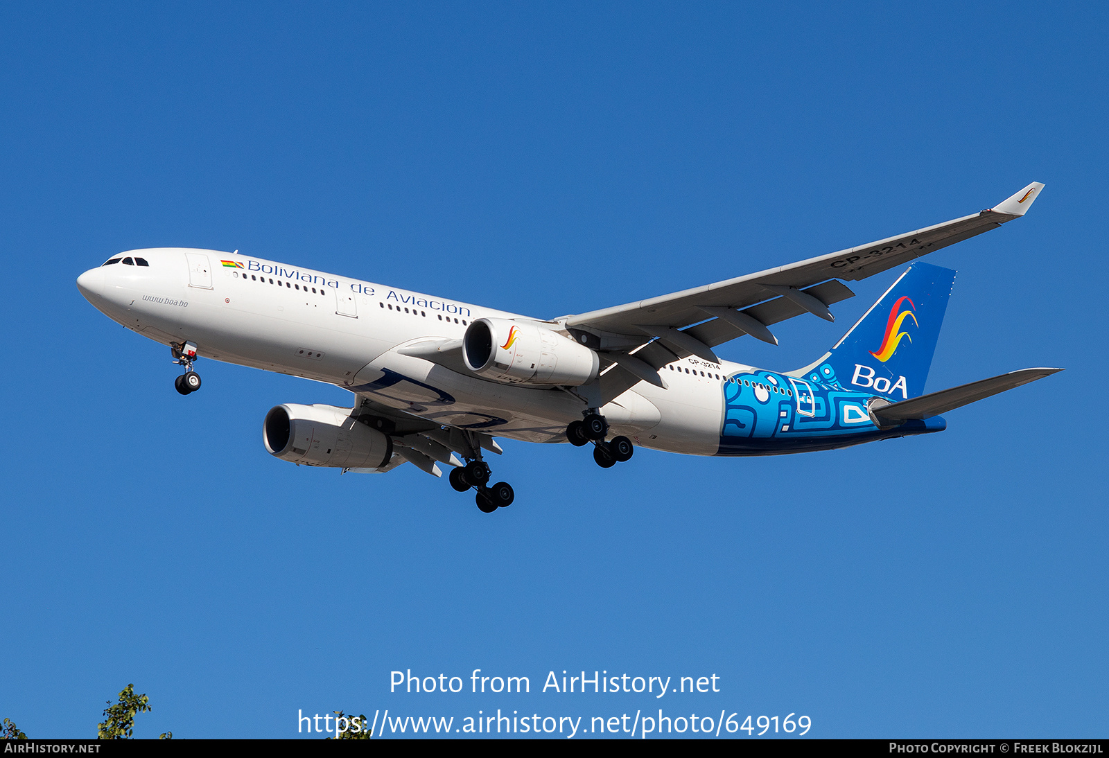 Aircraft Photo of CP-3214 | Airbus A330-243 | Boliviana de Aviación - BoA | AirHistory.net #649169