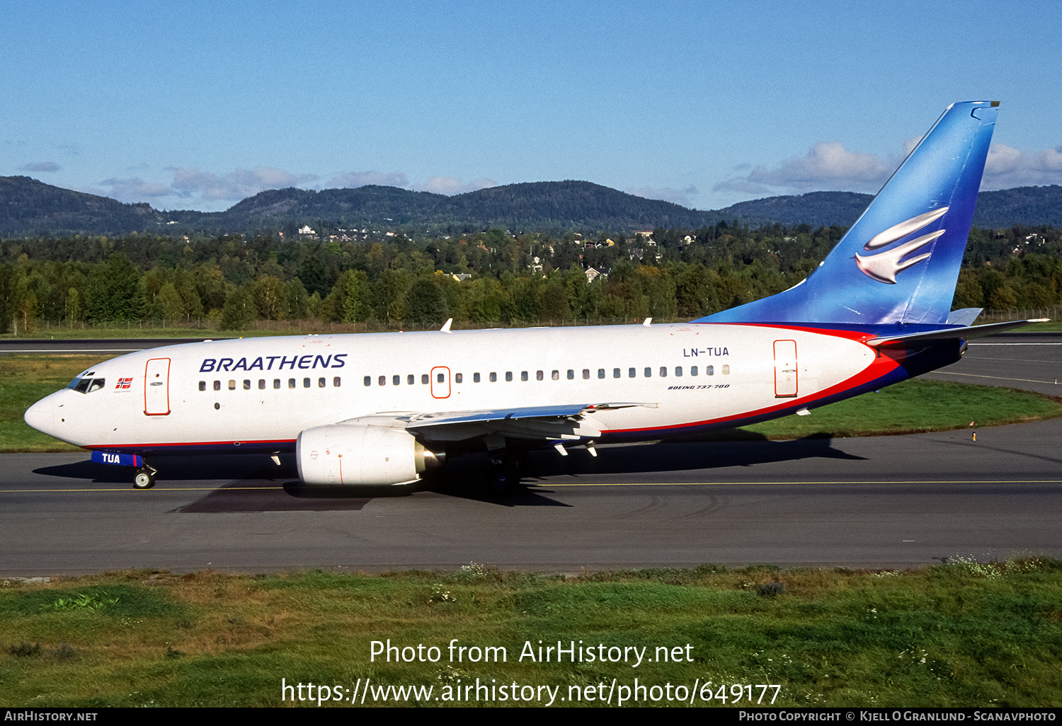 Aircraft Photo of LN-TUA | Boeing 737-705 | Braathens | AirHistory.net #649177