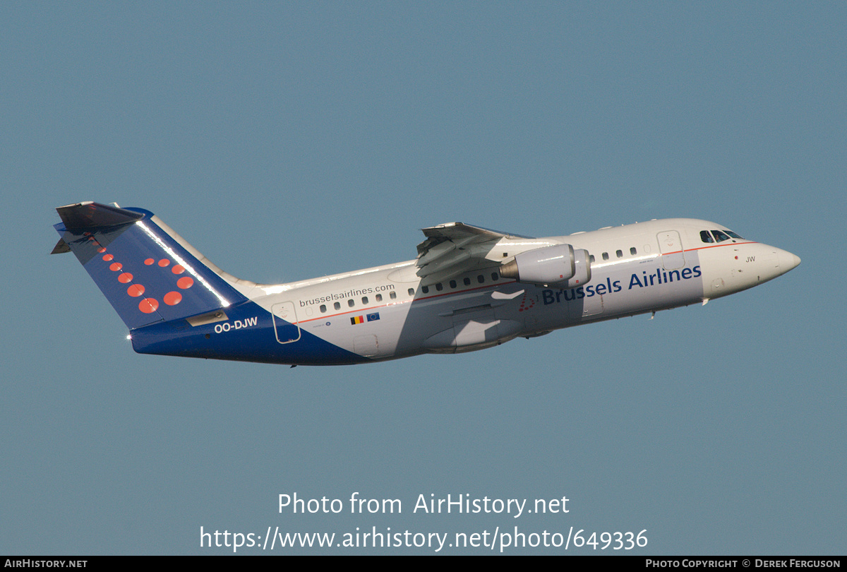 Aircraft Photo of OO-DJW | British Aerospace Avro 146-RJ85 | Brussels Airlines | AirHistory.net #649336