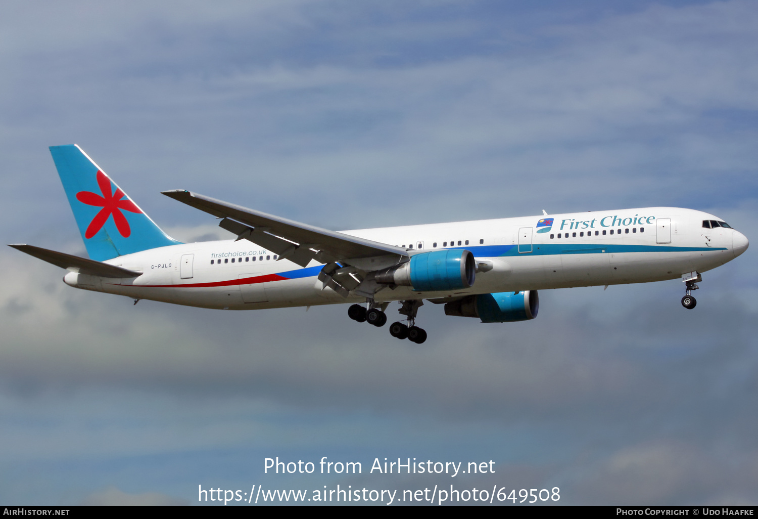 Aircraft Photo of G-PJLO | Boeing 767-35E/ER | First Choice Airways | AirHistory.net #649508