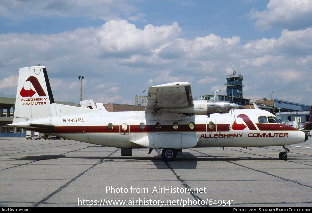 Aircraft Photo of N343PL | Nord 262A-12 | Allegheny Commuter | AirHistory.net #649541