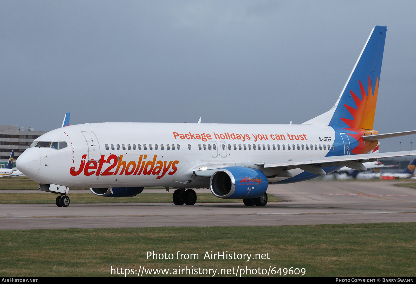 Aircraft Photo of G-JZBF | Boeing 737-800 | Jet2 Holidays | AirHistory.net #649609