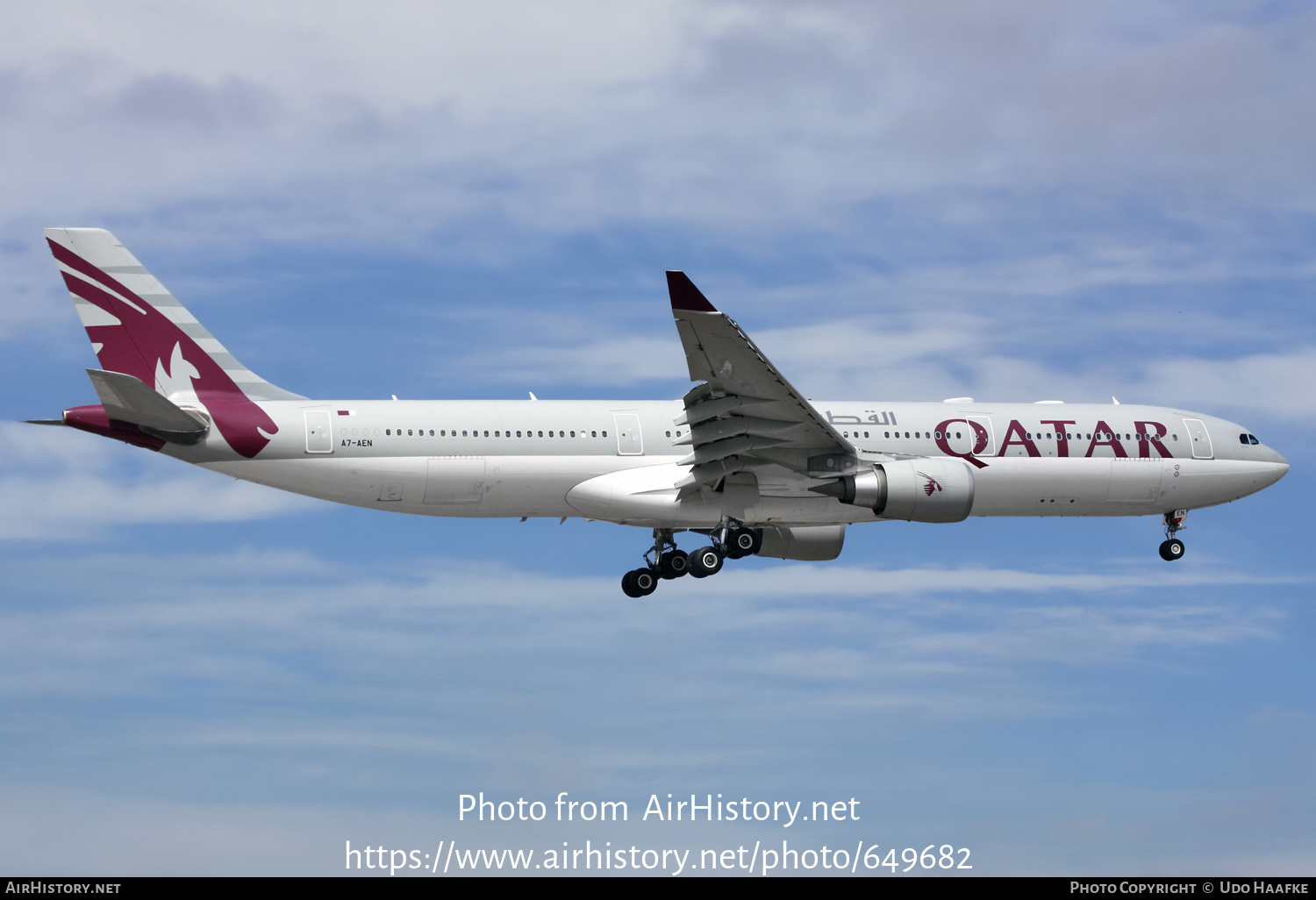 Aircraft Photo of A7-AEN | Airbus A330-302 | Qatar Airways | AirHistory.net #649682