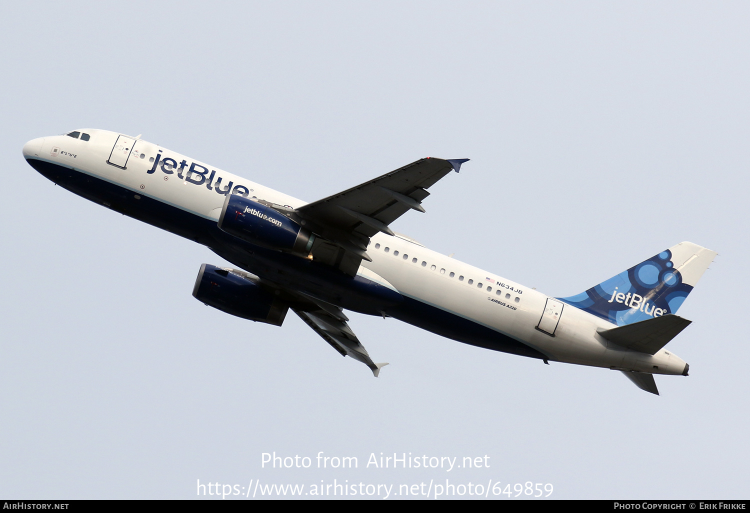 Aircraft Photo of N634JB | Airbus A320-232 | JetBlue Airways | AirHistory.net #649859