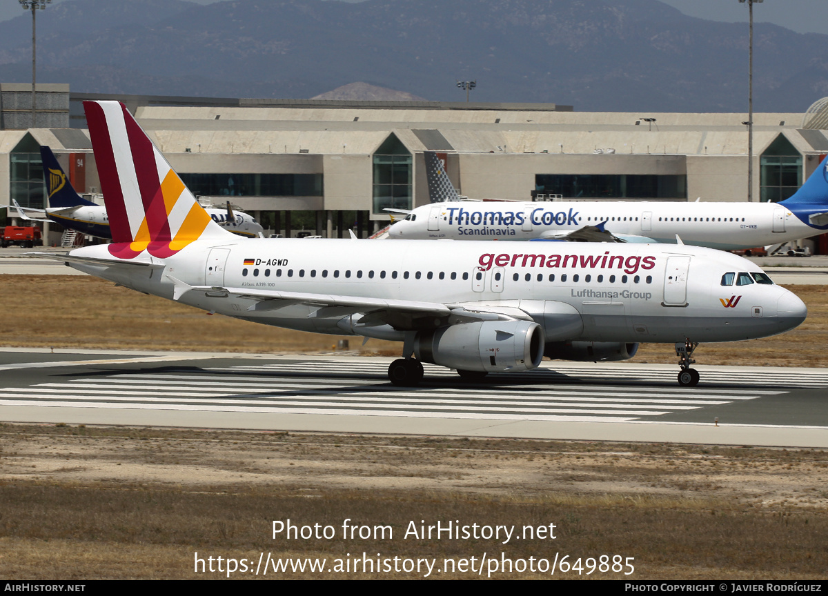 Aircraft Photo of D-AGWD | Airbus A319-132 | Germanwings | AirHistory.net #649885