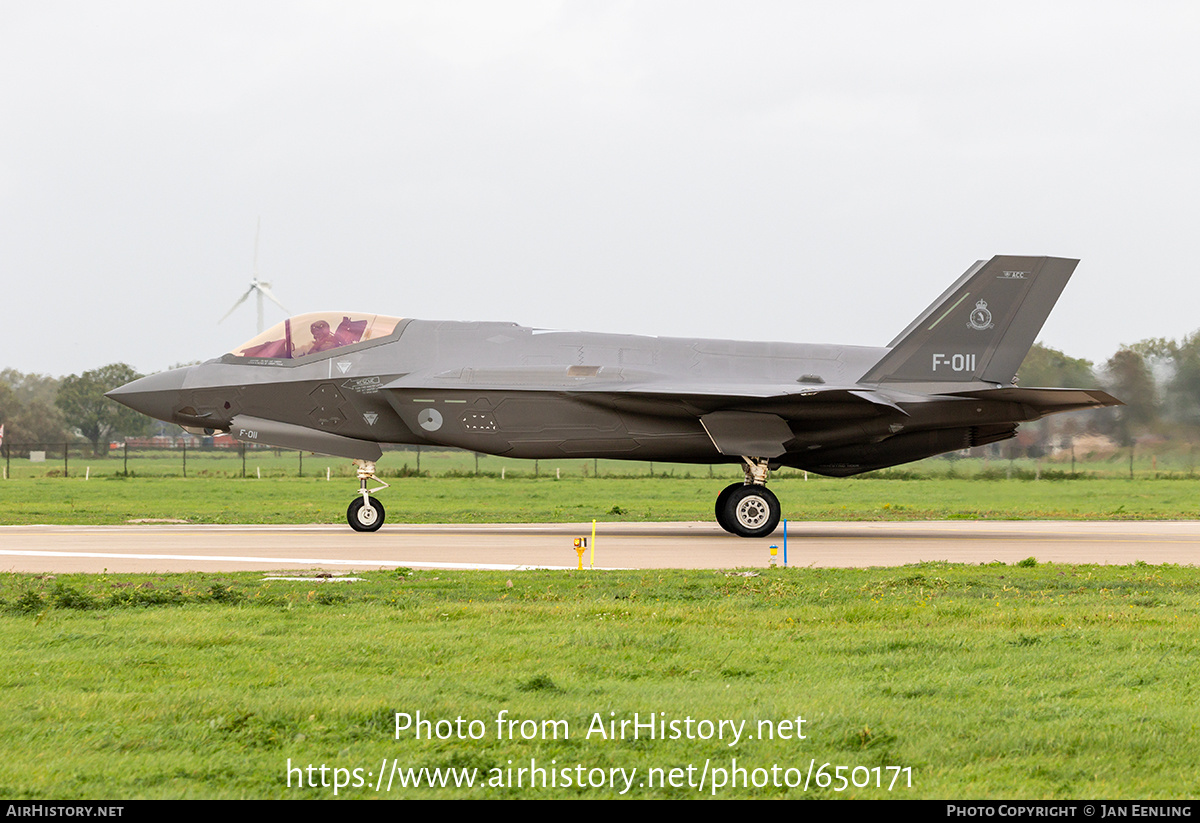 Aircraft Photo of F-011 | Lockheed Martin F-35A Lightning II | Netherlands - Air Force | AirHistory.net #650171