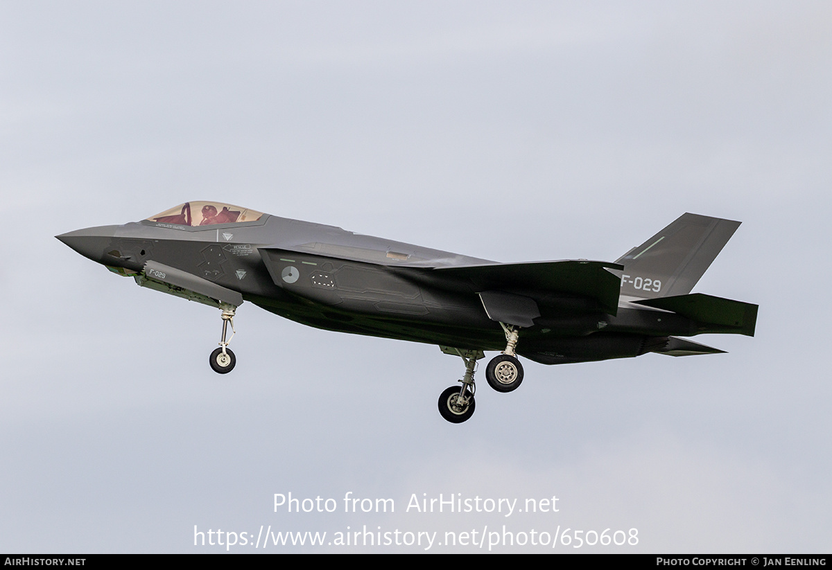 Aircraft Photo of F-029 | Lockheed Martin F-35A Lightning II | Netherlands - Air Force | AirHistory.net #650608