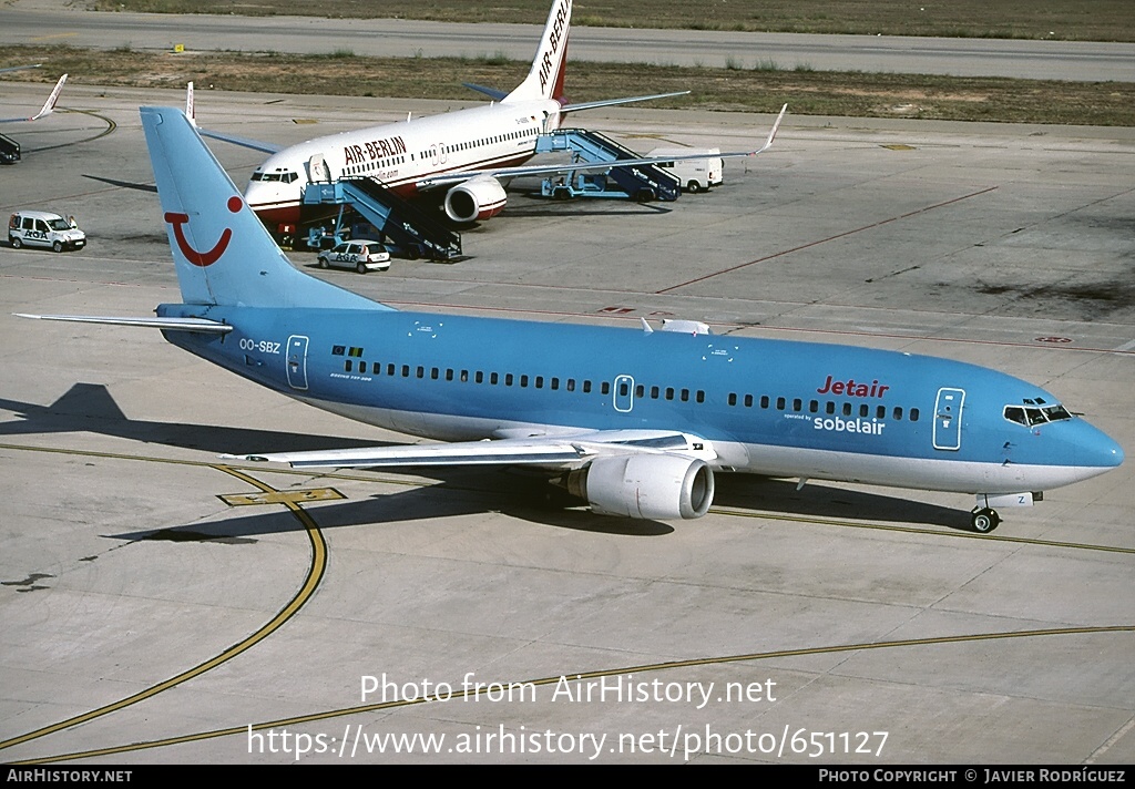 Aircraft Photo of OO-SBZ | Boeing 737-329 | Jetair | AirHistory.net #651127