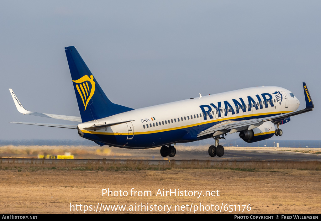 Aircraft Photo of EI-EKL | Boeing 737-8AS | Ryanair | AirHistory.net #651176