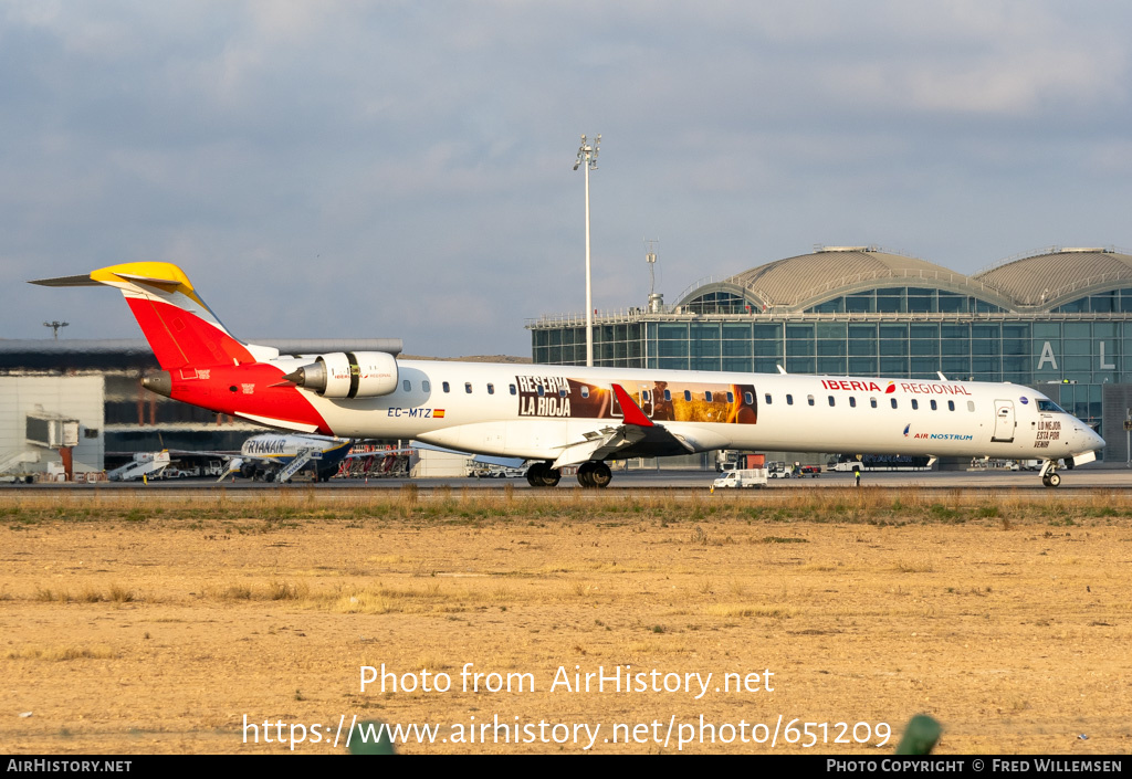 Aircraft Photo of EC-MTZ | Bombardier CRJ-1000 (CL-600-2E25) | Iberia Regional | AirHistory.net #651209