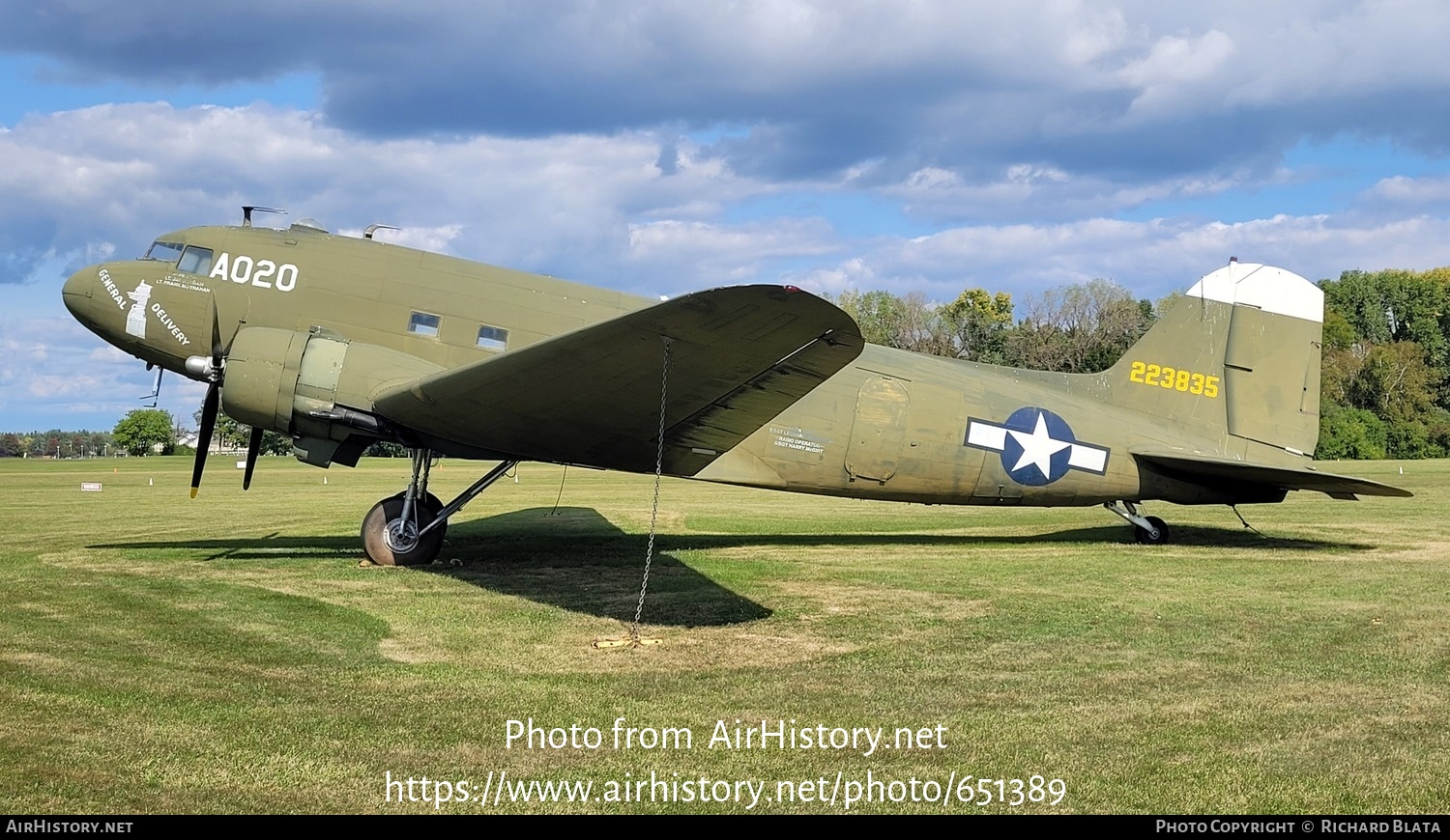 Aircraft Photo of 223835 | Douglas DC-3(A) | USA - Air Force | AirHistory.net #651389