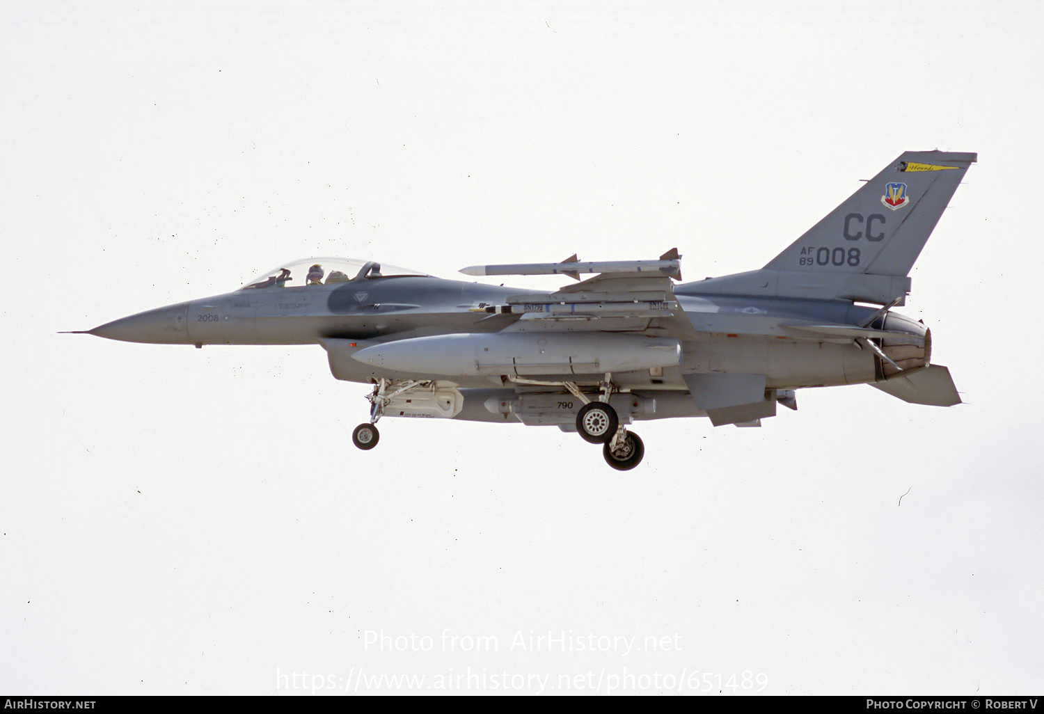 Aircraft Photo of 89-2008 / AF89-008 | General Dynamics F-16CM Fighting Falcon | USA - Air Force | AirHistory.net #651489