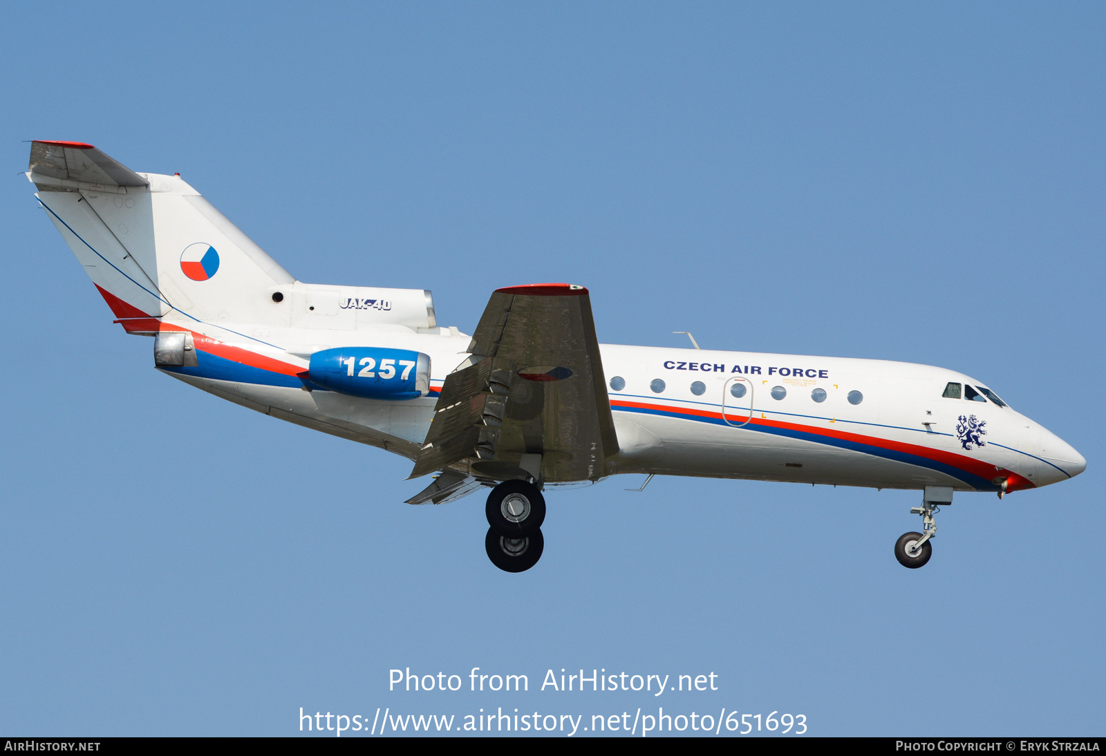 Aircraft Photo of 1257 | Yakovlev Yak-40K | Czechia - Air Force | AirHistory.net #651693