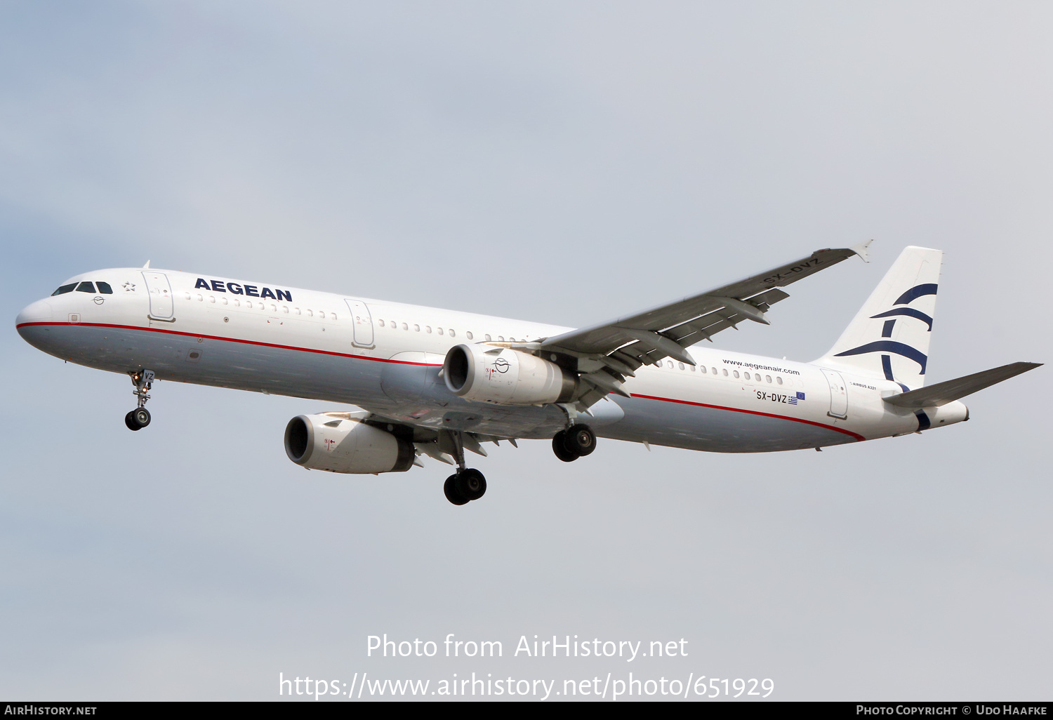 Aircraft Photo of SX-DVZ | Airbus A321-231 | Aegean Airlines | AirHistory.net #651929