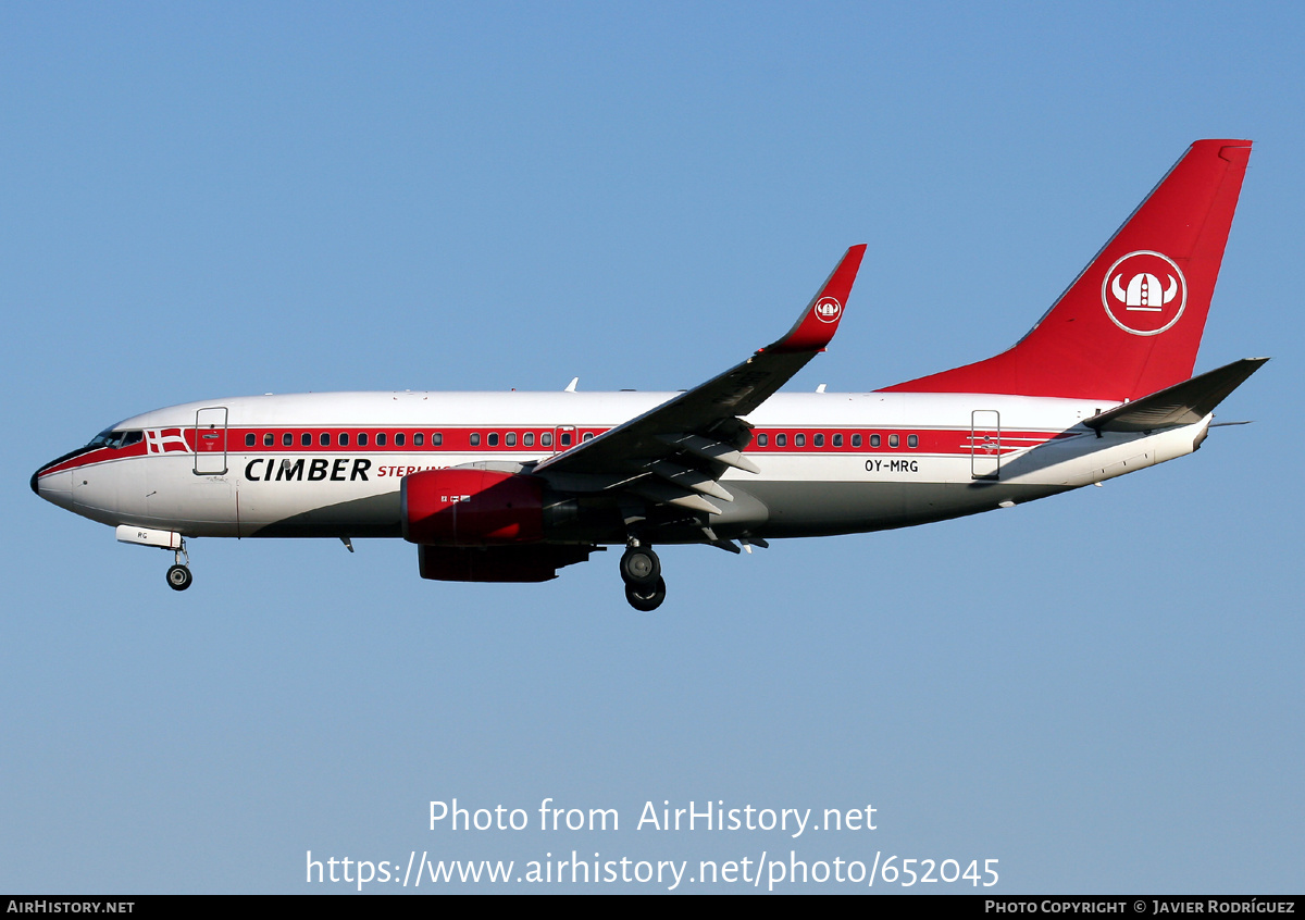 Aircraft Photo of OY-MRG | Boeing 737-7L9 | Cimber Sterling | AirHistory.net #652045